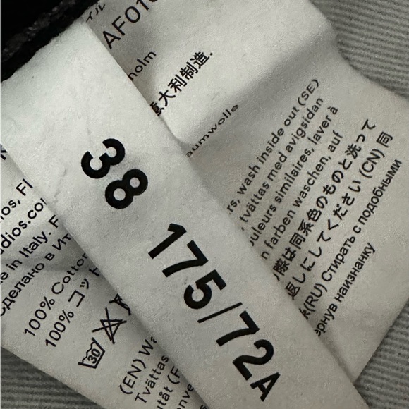 Acne Studios Black A-line denim mini skirt - size 38 - Picture 7 of 8